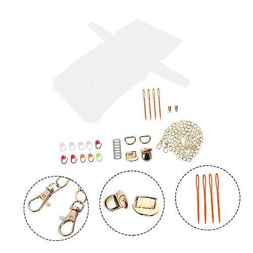 SEWACC 1 Conjunto Bolsa Tecida Capa De Malha DIY Acessórios Para Bolsa De Crochê Malha De Plástico B