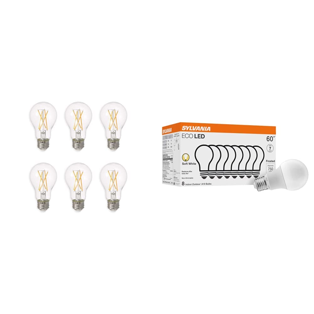 SYLVANIA LED TruWave Natural Light Bulbs - 60W Equivalent A19 Dimmable (6-Pack)