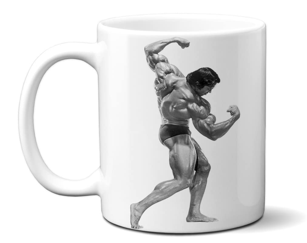 Arnold Schwarzenegger Mr Universe Body Building Pose 11oz Ceramic Mug