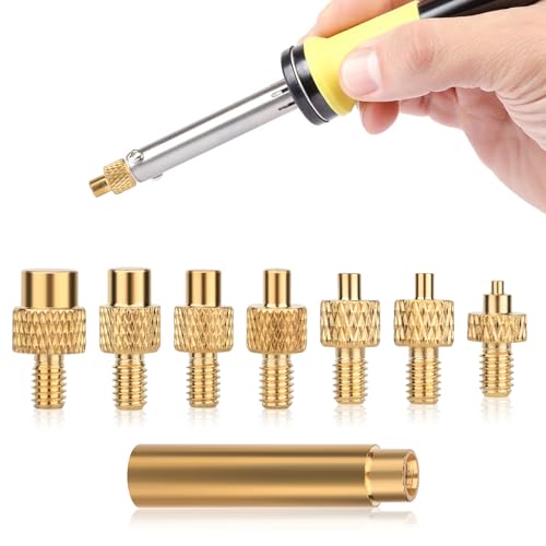 TNEDFOD 8 Piezas Punta De Soldador para Impresora 3D para Insertos roscados M2 M2.5 M3 M4 M5 M6 M8 para Puntas de Soldar Serie 900M, T18, Weller ST Accesorios para Tuercas de Fusión