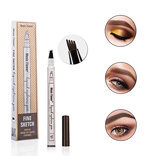 Long lasting Eyebrow pencil with Brown Brow Gel for Tattoo Eyes Makeup Fine Sketch Natural Hair-Like