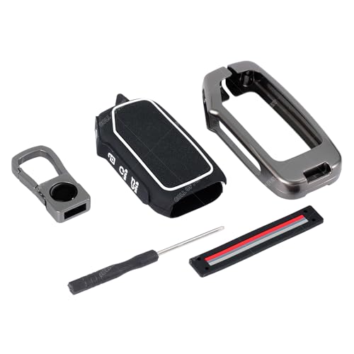 Image of Coll of Fest Premium Metal Silicon Key Cover Compatible with Kia Seltos Facelift | Seltos 2024 | Sonet Facelift | Carens Clavis | Carens X-Line | Seltos 2023 4 Button Key Glow in the Dark