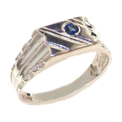 925 Sterling Silver Sapphire Signet Ring Cover