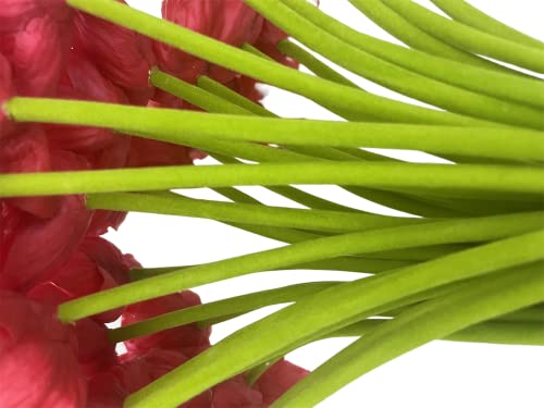 10 Pcs High Quaulity Fresh Artificial Mini Real Touch Pu/ Latex Corn Poppies Decorative Silk Fake Artificial Poppy Flowers For Wedding Holiday Bridal Bouquet Home Party Decor Bridesmaid (Red) #TOP4