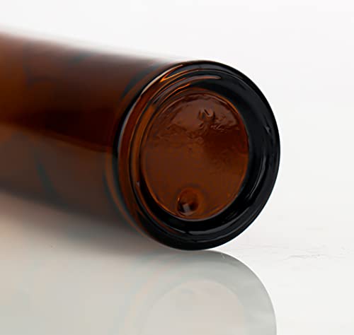 2 PCS 120ml/4oz Amber Glass Travel Bottles with Black Pump - Leakproof Lotion Dispenser for Essential Oil, Cream, Shampoo4