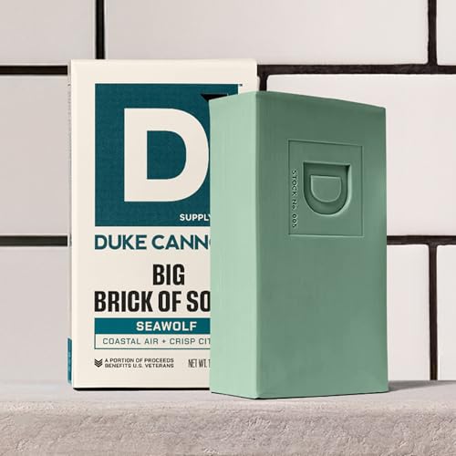 Image of Duke Cannon Big Brick of Soap Seawolf 3 Pack - Large 10 oz Men's Bar Soap, Fresh Aquatic Scent, Triple Milled Long-Lasting Body Soap for Daily Shower Use