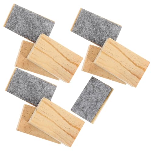 Genérico 10 piezas Borradores de Pizarra de Fieltro Madera de Borrador para Tiza para Aulas Oficinas y Uso Doméstico Diseño Práctico y Duradero