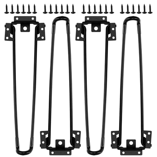 Enenes Klappbare Tischbein 4 PCS Klappbare Haarnadel-Tischbeine 34CM Höhe...