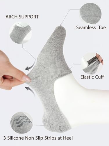 2 Pack Womens Cotton Rich No Show Low Cut Socks Invisible Hidden Liner for Sneakers2