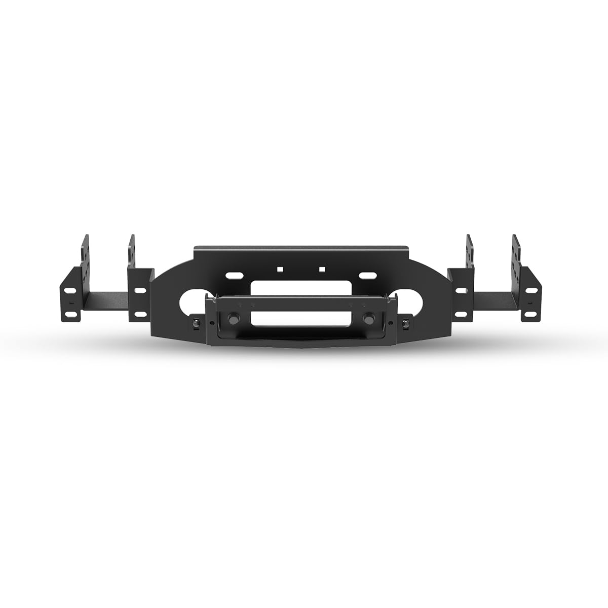 I1MOTOR Front Hidden Winch Plate for 2019-2024 Chevrolet Silverado 1500 [exclude Diesel & ZR2 & 2019 LD Model] with Flip-up Licence Plate Mounting Bracket, Black Hitch Mount Winch Plate