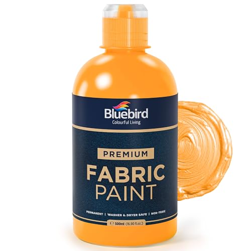 Image of BLUEBIRD Fabric Paint, Sunflower, 16.9 Fl Oz, Permanent Fabric Paints for Clothes, Furniture Upholstery