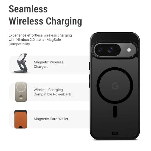 Image of DailyObjects Nimbus 2.0 Magnetic Phone Case Cover Compatible with Google Pixel 9 | Wireless Charging Slim Back Cover | 2 Layer Edge Protection & Shockproof