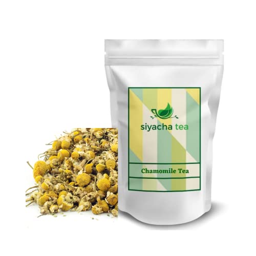 Image of Siyacha Tea Chamomile Flower Herbal Infusion, Super Food, Ayurvedic Tisane, Whole Flower Buds Of Chamomile, Caffeine Free Herbal Loose Leaf Beverage, Relaxing Soothing, (50 Grams)