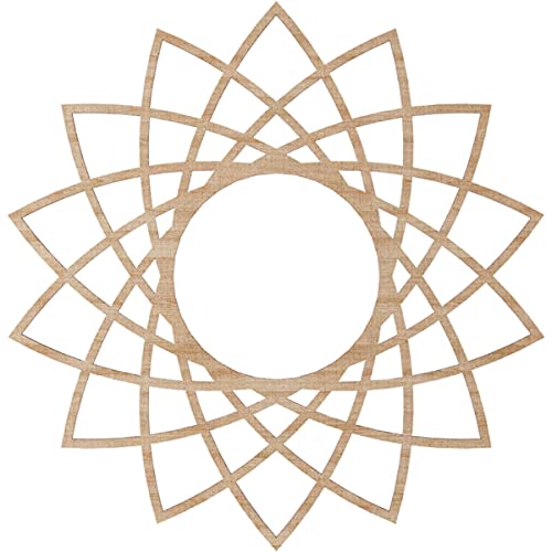 Image of Ekena Millwork 22 inchOD x 8 1 /2 inchID x 1 /4 inchT Eleanor Wood Fretwork Pierced Ceiling Medallion, Alder