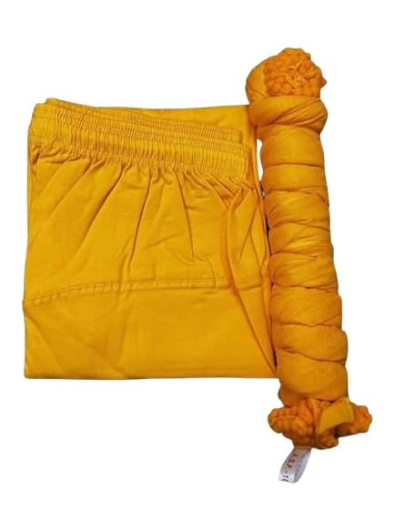Cotton Leggings and Dupatta Set Yellow-picture-18
