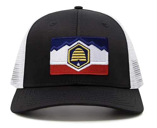 Image of International Tie State Hat for Men and Women, Adjustable Snapback Trucker Baseball Cap with Embroidered Patch