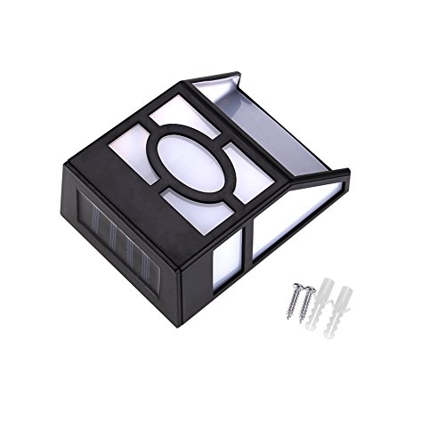 Solar Lights Wall Mounted 2 Led Outdoor Garden Waterproof Automatic Control Sun Powered Landscape Lighting For Yard Patio Walkway Way (Warm White),Outdoor Security/Flood Lighting #TOP1