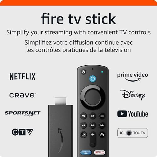 Amazon Fire TV Stick with Alexa Voice Remote (includes TV control...
