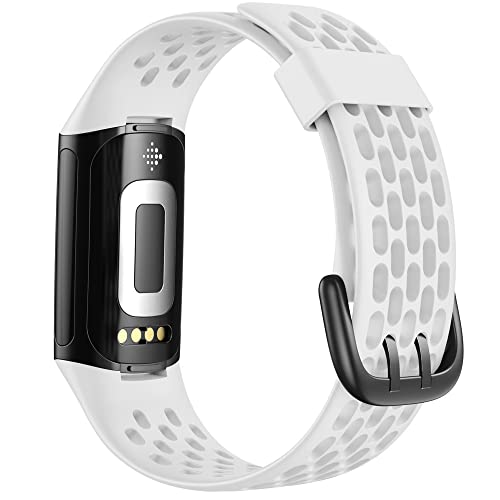 WIIKAI Armband Ersatzarmbänder kompatibel für Fitbit Charge 5 Silikon Ersatz Uhrenarmbänder Cover
