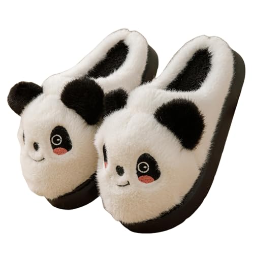 Panda slippers Cartoon animal slippers Slipper Men's and women's cotton slippers Warm slippers Plush slippers Family slippers Non slip slippers
