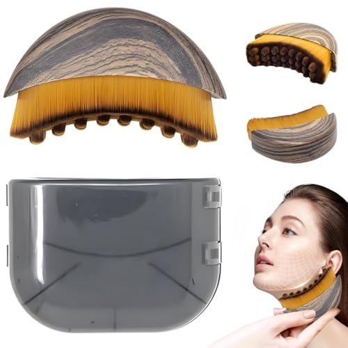 YOFDAL 1 Pezzi Spazzola viso per il Contorno linfatico, Spazzola viso a Secco, per Scolpire Viso,Mascella,Si Adatta Alla Pelle con Precisione e Allevia la Stanchezza