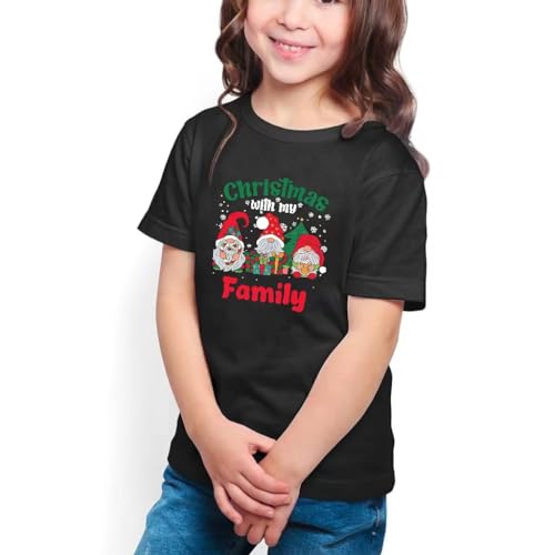 Image of Merry Christmas Family Shirts Plus Size Tops Couple Outfit Tee Parent-Child Short Sleeves Christmas Top