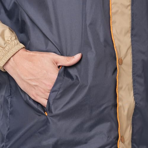 Image of Citizen Hooded Raincoat for Men Women Waterproof for Bike Riders 180T Micro Fabric Lightweight Stylish Sealed Hood, Large Pockets, Heavy-Duty Zippers Rainwear with Carry Pouch-CR013