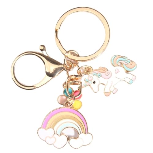 Licorne arc-en-ciel porte-clés de voiture, cadeau pendentif de mode