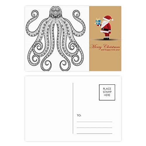 Cartes postales de Père Noël de peinture et cartes de remerciement x28
