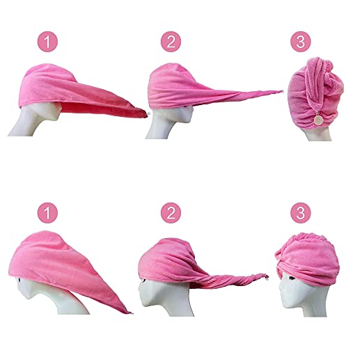 Asciugamani Capelli Turbante, 3 Pezzi Super