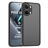 Bihizei Hülle für Xiaomi Poco X8 Pro Max 5G, Weiche TPU Rand + PC Handyhülle, Transluzent Matt Rückseite Kratzfeste Schutzhülle, Griffige, Drop Protection, Anti-Fingerabdruck, Schwarz