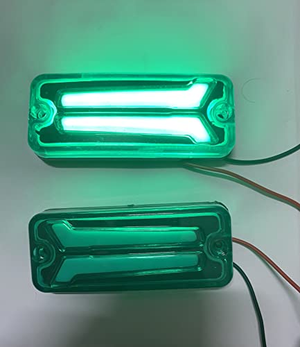 Image of AUTO MT 2PC CAR LED Light Side Panel Indicator for All VEHICHLE Maruti Maruti 800 Alto Van Bus Truck Maruti Gypsy King (2PC GREEN HOCKEY SIDE Indicator)