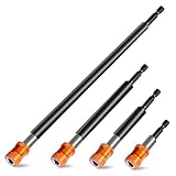 Sopclane 4Pcs Drill Bit Extension Set,Magnetic Drill Screwdriver Bit Holder Extender with Aluminum Sleeve...