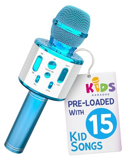 Move2Play, Kids Star Karaoke, Kids Microphone, Bluetooth + 15 Pre-Loaded Nursery Rhymes, Boy & Girls Toy, Gift for 2, 3, 4, 5, 6+ Years Old