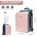 LemoHome Expandable Luggage with Spinner Wheels,Large Suitcases with Child Seat Design,Hard Luggage for Women and Men,20 inch Hardside Carry on Luggage for Travel (Pink)