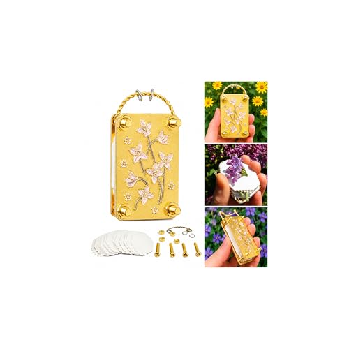 SMORBRID Micro Flower Press Plants Art & Crafts Metal Flowers Pressing Microwave Flower Press DIY Pressed Plant Preservation Kit Art for Arts and Crafts Lovers Gifts (Bluet)
