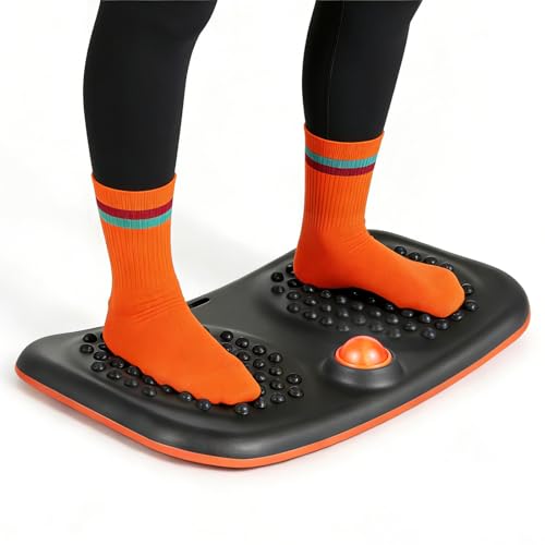 Image of VEVOR Balance Board, Wobble Board Trainer for Adults, Premium Balance Training Equipment Rocker, Compact & Lightweight for Core Workouts, Standing Desk Exercise, Home Gym, Office, Workstation, Black