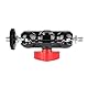 CAMVATE Universal Magic Arm mit zwei Kugelköpfen (Rot, 2 Stück)