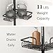 Tension Pole Shower Caddy 5x Stability, Adjustable Floor to Ceiling Shower Organizer, Standing Shower Tension Rod Shelves, 4 Tier Storage Shelves with 2 Soap Holders/Hanging or Adhesive, 25in-114in