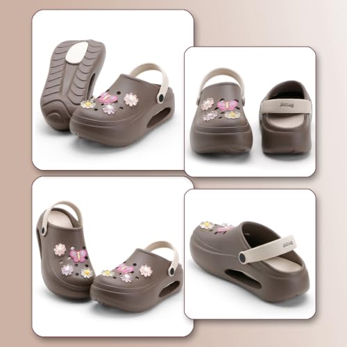 Image of DOCTOR HEALTH SUPER SOFT Women's Platform Clogs | Lightweight EVA Slip-On Garden Shoes with Adjustable Back Strap | Anti-Skid Cushioned Comfortable Casual Sandals for Indoor & Outdoor Wear