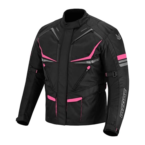outletMOTARD Chaqueta Moto Mujer 4 Estaciones Impermeable y Transpirable con Protecciones Incluídas y Forro Extraíble