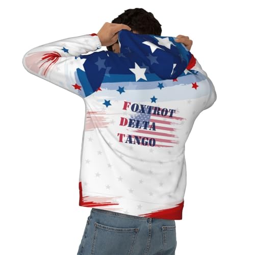 Foxtrot Delta Tango Hoodies With Pockets Hooded Sweatshirts Casual Drawstring Hoody Pullover For Mens4