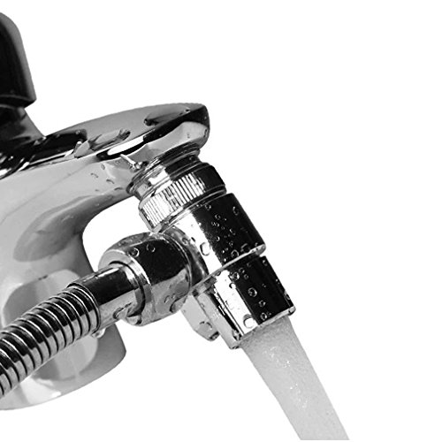 Image of sink faucet diverter valve /adapter to bidet shower hose with aerator for bathroom /kitchen faucet