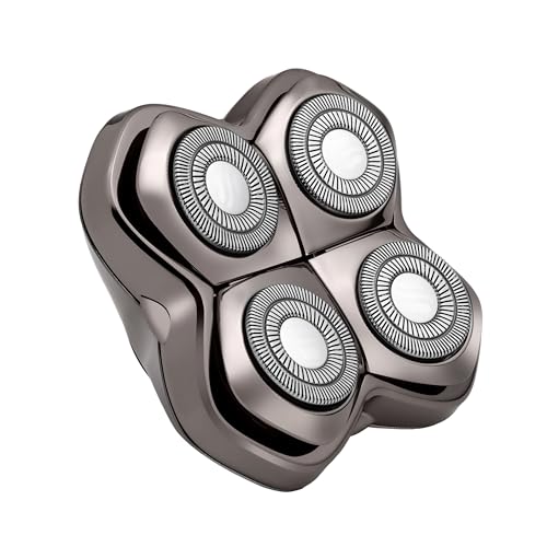 Skull Shaver Carver 4 Head Replacement Blade: for bald head shaver, waterproof, no nicks, stainless steel, easy cleaning, suitable for sensitive skin.