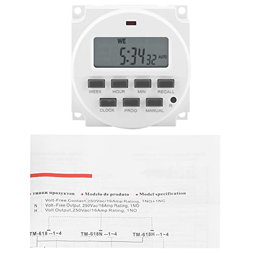 Interruptor de Control inteligente programable eléctrico Digital, 12V CC, CA, temporizador, botón de presión, relé de tiempo para luces, motores de ventiladores