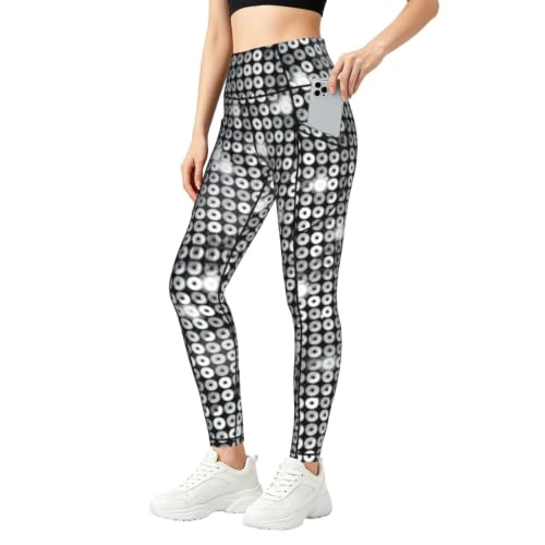Pantalones de yoga opacos sin transparencias mallas plateadas brillantes fitness
