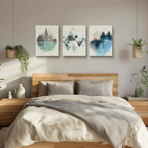 hyidecorart Abstrakte Bilder Wohnzimmer Berge Leinwand Gemälde 30x40 cm – Ansicht 4