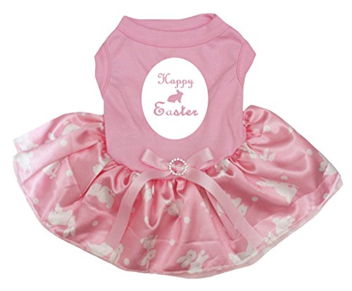 Robe Tutu pour Chien Lapin de Pâques Rose pour Fête