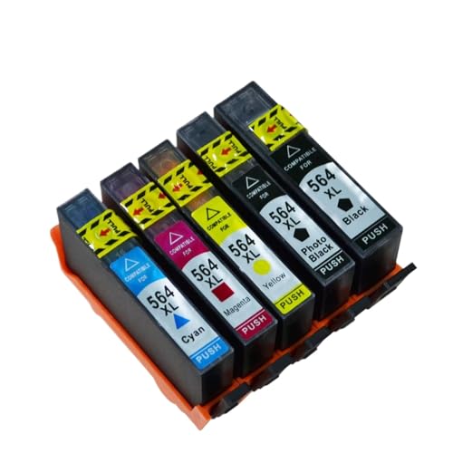 ELUPNMF Cartuchos de Tinta de Rendimiento compatibles con 564 XL para impresoras Photosmart 5510 5511 5512 5514 5515 5520 5525 6510 6512 7510 7515 B8500 8550 C5380 6375