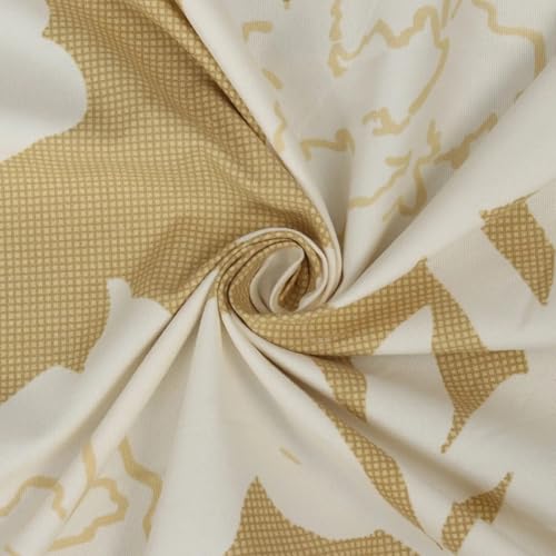 Image of 300 TC Cotton Feel Glace Cotton Elastic Fitted Bedsheet for King Size Double Bed | Fits up to 8 Inch Mattress | Printed Bedsheet with 2 Pillow Covers (Yellow Flower, King Size - 72 inchx78 inch)